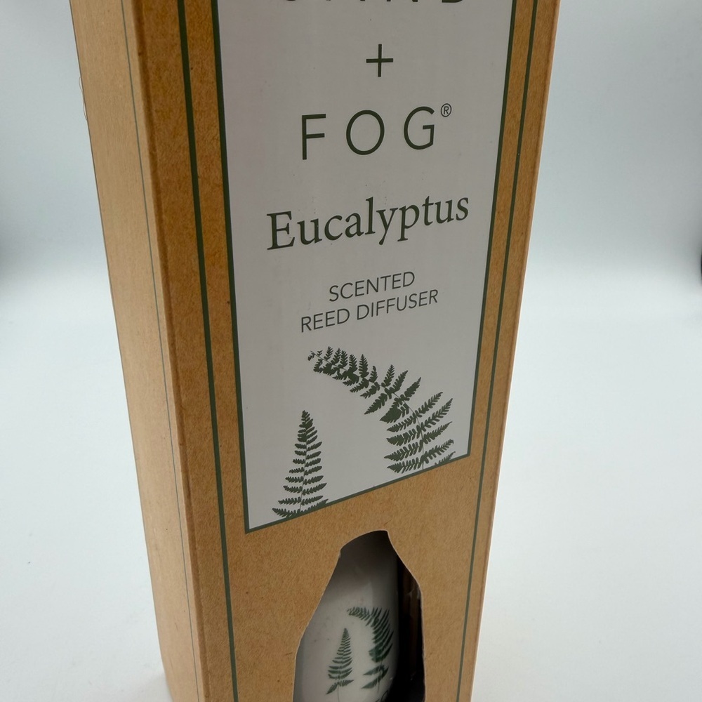 Fog Eucalyptus Scented Reed Diffuser - Natural Brown & Green